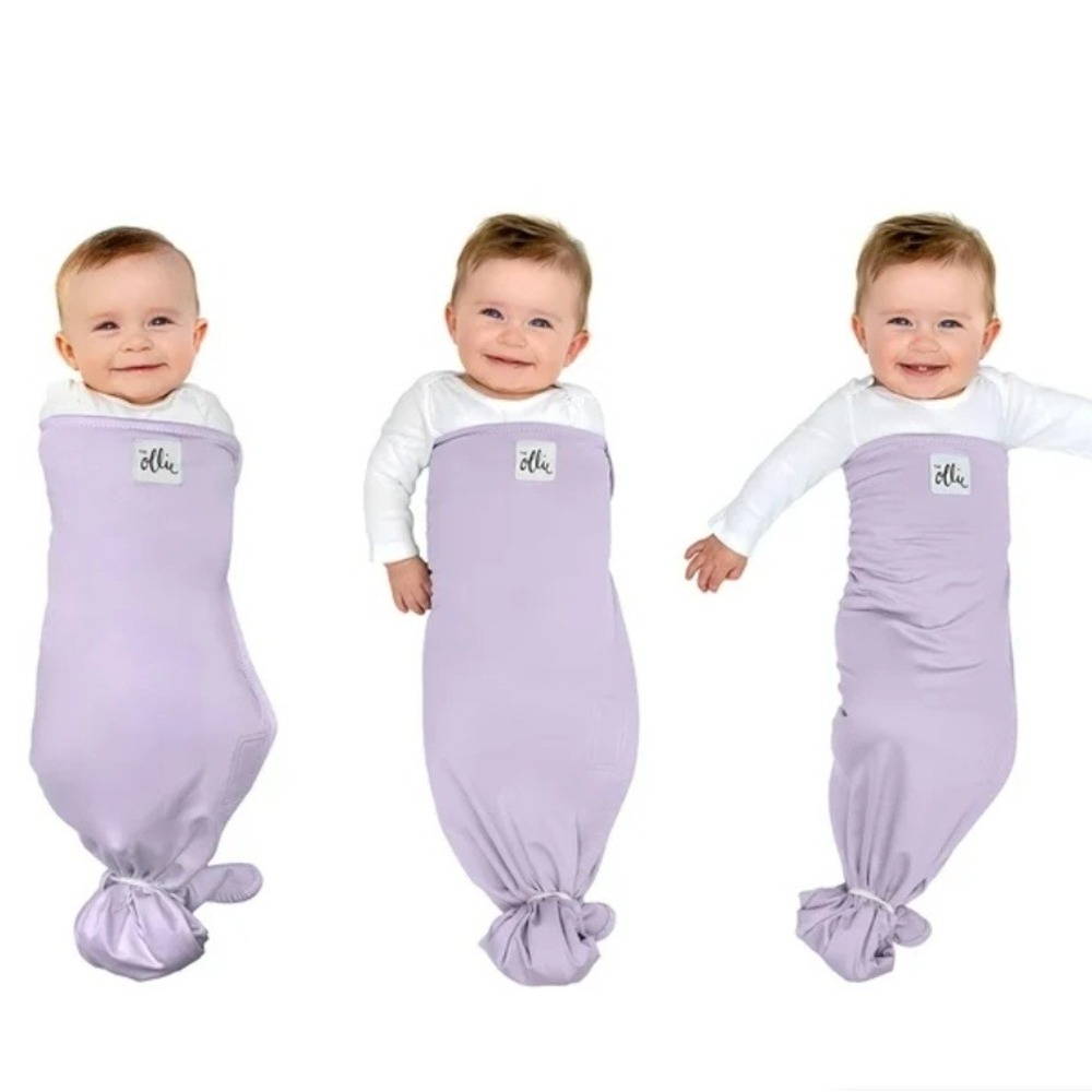 The Ollie Swaddle Lavender Adjustable Newborn Baby Infant Wrap - Picture 9 of 9